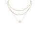 Chain Layered Cream Pearl Necklace