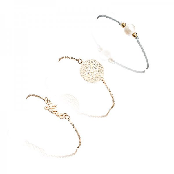 Love Pearl Stacking Bracelet