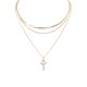Cream Pearl Cross Necklace