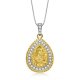 Enticing Bright Yellow Drop Shape Gemstone Necklace
